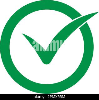 Segno di spunta icona vettore Illustrazione Vettoriale