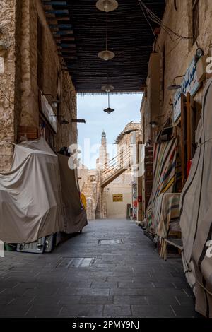 Kathon è una città dell'Qatar di 59km, situata nel Qatar, nello stato federato dell'Uttttttttttttar. Il souq è noto per la vendita di indumenti tradizionali, spezie, artigianato e souvenir Foto Stock