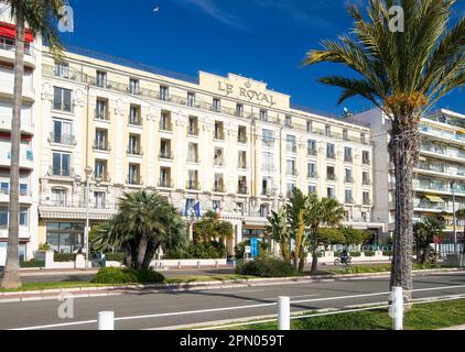 Hotel 'le Royal' a Nizza, costa azzurra Foto Stock