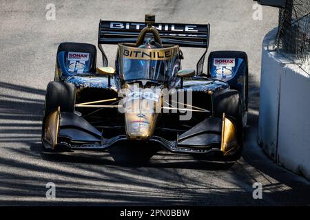 Long Beach, Etats Unis. 15th Apr, 2023. 20 DALY Conor (usa), ed Carpenter Racing, Dallara IR18 Chevrolet, azione durante il Gran Premio Acura di Long Beach 2023, 3rd° round della 2023 NTT IndyCar Series, dal 14 al 16 aprile 2023 sulle strade di Long Beach, a Long Beach, California, Stati Uniti d'America - Photo Florent Gooden/DPPI Credit: DPPI Media/Alamy Live News Foto Stock