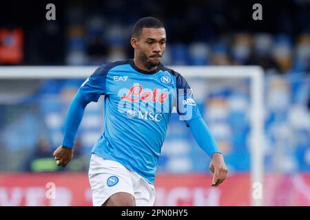 Napoli, Italia. 15th Apr, 2023. Stadio Diego Armando Maradona, Napoli, Italia, 15 aprile 2023, Juan Jesus of Napoli durante SSC Napoli vs Hellas Verona - calcio italiano Serie A Match Credit: Live Media Publishing Group/Alamy Live News Foto Stock