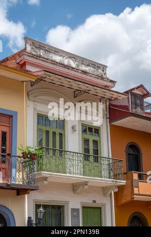 Città di Panama, Panama - 1 aprile 2023: Viste dell'incredibile Old Quater di Città di Panama. Foto Stock