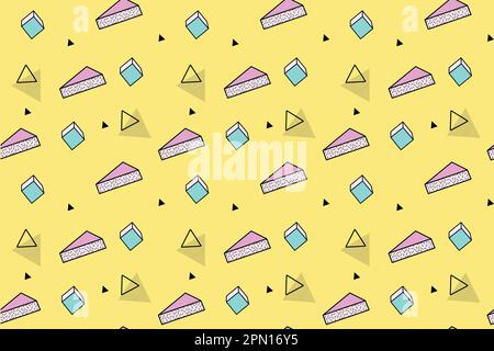 Astratto 3D forme vettoriali geometriche. Memphis ha impostato figure e forme geometriche isometriche. forme decorative isometriche e hipster memphis. Illustrazione vettoriale Illustrazione Vettoriale