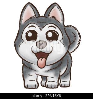 Un'affascinante e giocosa illustrazione di un piccione con grandi occhi espressivi e un'espressione curiosa. Illustrazione Vettoriale