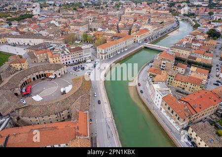 Veduta aerea della città italiana Senigallia Foto Stock