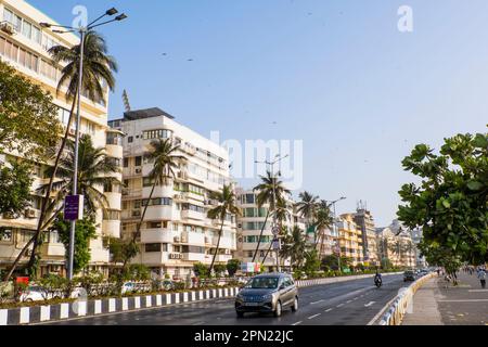 Marine Drive, Churchgate, Mumbai, India Foto Stock