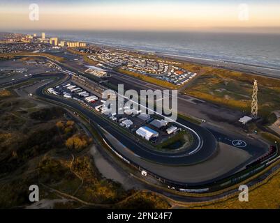 Il circuito di Zandvoort è il circuito di Formula 1 dell'Olanda. Il campionato F1 c'è nel mese di agosto di ogni anno. Questa è una forma eurpoea Foto Stock