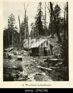 A Woodland Schoolhouse in the Tennessee Mountains dal libro ' Highways and byways of the South ' di Clifton Johnson, 1865-1940 Data di pubblicazione 1904 Editore New York, The Macmillan Company; London, Macmillan and co., Limited Foto Stock