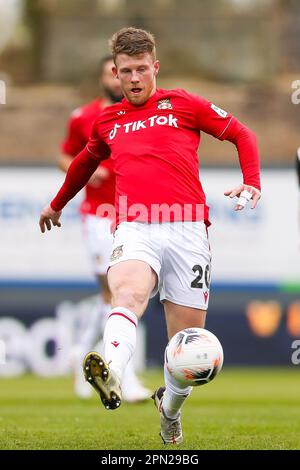 Andy Cannon di Wrexham durante la partita della Vanarama National League all'ippodromo di Wrexham. Data immagine: Lunedì 10 aprile 2023. Foto Stock