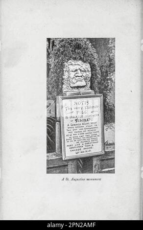 Un St. Augustine Monument dal libro ' Highways and byways of Florida; Human Interest information for Travellers in Florida ' di Clifton Johnson, 1865-1940 Data di pubblicazione 1918 Editore New York, The Macmillan Company; Foto Stock