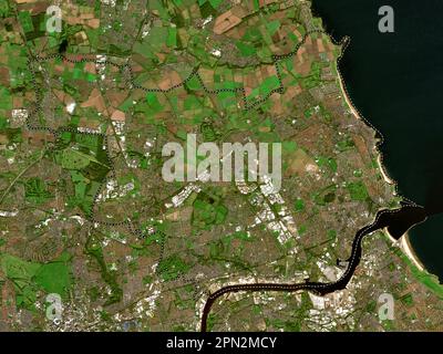 North Tyneside, contea amministrativa dell'Inghilterra - Gran Bretagna. Mappa satellitare a bassa risoluzione Foto Stock