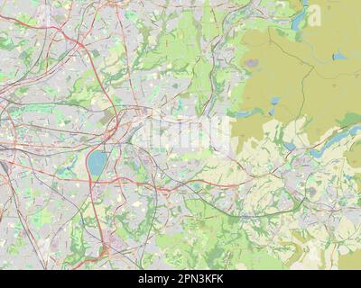 Tameside, metropolitan district of England - Great Britain. Open Street Map Foto Stock