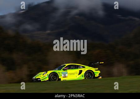 Spielberg, Austria: DTM Test Spielberg, 91 Manthey EMA DEU Porsche 911 GT3 R Thomas Preining Foto Stock