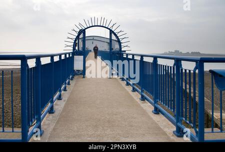 Stazione di scialuppa di salvataggio dell'isola di roa sulla costa di cumbria vicino a Barrow Foto Stock