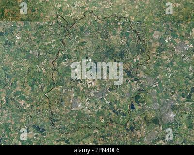 West Oxfordshire, distretto non metropolitano dell'Inghilterra - Gran Bretagna. Mappa satellitare ad alta risoluzione Foto Stock