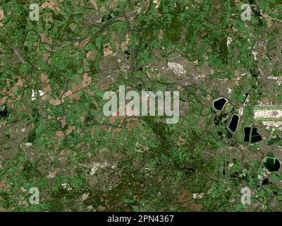 Windsor e Maidenhead, distretto metropolitano dell'Inghilterra - Gran Bretagna. Mappa satellitare a bassa risoluzione Foto Stock