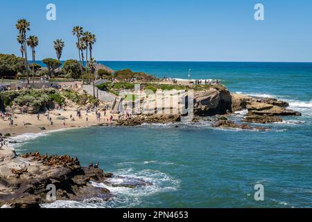 Litorale di la Jolla Foto Stock