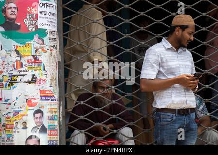 4 aprile 2023. Fuoco nel mercato di Bongobazar. Foto Stock