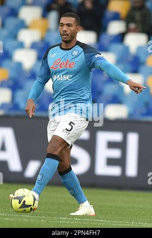 Napoli, Italia. 15th Apr, 2023. Juan Jesus of SSC Napoli in azione durante la Serie Una partita tra SSC Napoli vs Hekkas Verona a Diego Armando Maradona il 15 aprile 2023 a Napoli (Credit Image: © Agostino Gemito/Pacific Press via ZUMA Press Wire) SOLO PER USO EDITORIALE! Non per USO commerciale! Foto Stock