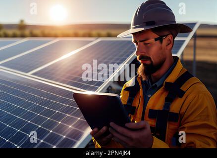 silhouette di operai edili che fanno il loro lavoro sul tetto al tramonto in luce arancione Foto Stock