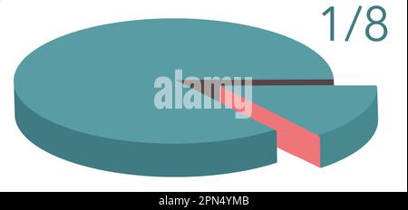 Di seguito viene riportata un'infografica a grafico a torta che è un vettore. Illustrazione Vettoriale
