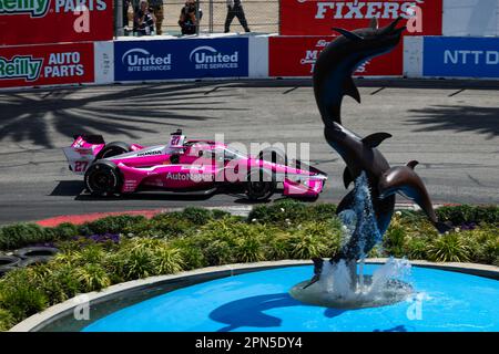 Long Beach, Stati Uniti. 16th Apr, 2023. 27 KIRKWOOD Kyle (usa), Andretti Autosport, Dallara IR18 Honda, azione in occasione del Gran Premio Acura di Long Beach 2023, 3rd° round della 2023 NTT IndyCar Series, dal 14 al 16 aprile 2023 sulle strade di Long Beach, a Long Beach, California, Stati Uniti d'America - Photo Florent Gooden/DPPI Credit: DPPI Media/Alamy Live News Foto Stock