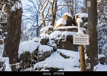 Devil's Mill Harz vicino al massiccio di Friedrichsbrunn Ramberg Foto Stock