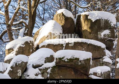 Devil's Mill Harz vicino al massiccio di Friedrichsbrunn Ramberg Foto Stock