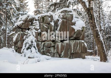 Devil's Mill Harz vicino al massiccio di Friedrichsbrunn Ramberg Foto Stock