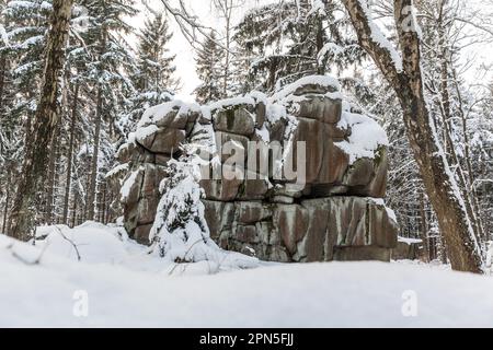 Devil's Mill Harz vicino al massiccio di Friedrichsbrunn Ramberg Foto Stock