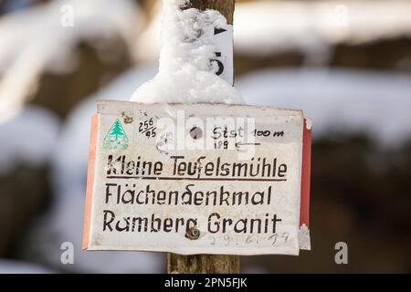 Devil's Mill Harz vicino al massiccio di Friedrichsbrunn Ramberg Foto Stock