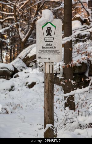 Devil's Mill Harz vicino al massiccio di Friedrichsbrunn Ramberg Foto Stock