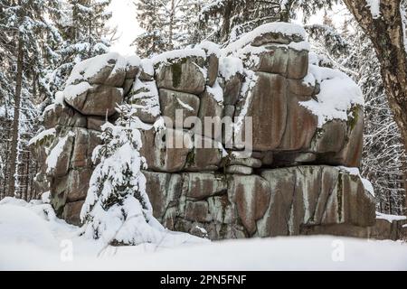 Devil's Mill Harz vicino al massiccio di Friedrichsbrunn Ramberg Foto Stock