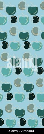 Carta da parati senza cuciture realizzata con mele minimaliste Illustrazione Vettoriale