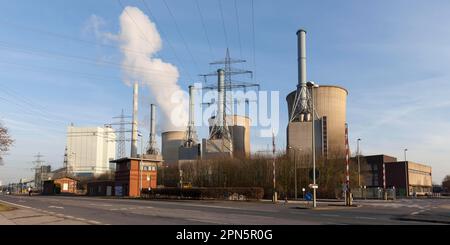 Centrale a gas e turbine a vapore, Gersteinwerk, Stockum, Werne, Renania settentrionale-Vestfalia, Germania Foto Stock