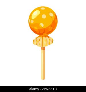 Caramella su un bastone isometrico 3D dolce. Vettore di caramello Lollipop Illustrazione Vettoriale