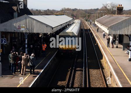 Primo giorno 2023 Servizio Swanage Railway Wareham Foto Stock