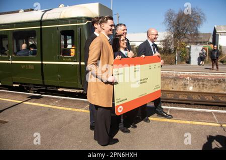 Primo giorno 2023 Servizio Swanage Railway Wareham Foto Stock