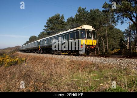 Primo giorno 2023 Servizio Swanage Railway Wareham Foto Stock