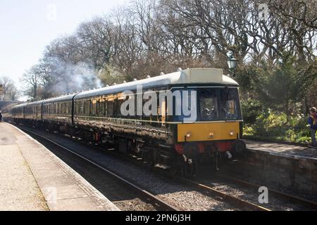 Primo giorno 2023 Servizio Swanage Railway Wareham Foto Stock