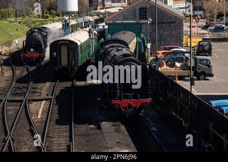 Primo giorno 2023 Servizio Swanage Railway Wareham Foto Stock