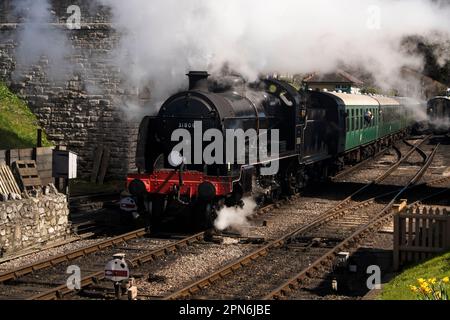 Primo giorno 2023 Servizio Swanage Railway Wareham Foto Stock