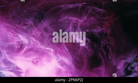 Colore nebbia glitter fumo vernice spruzzi d'acqua viola Foto Stock