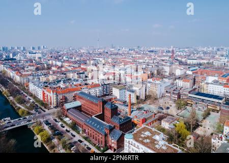 Veduta aerea di Kreuzberg, Berlino, Germania Foto Stock