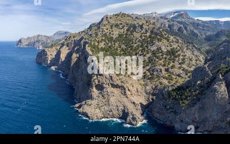 Porto di Fornalutx, Torrent a Na Mora, Maiorca, Isole Baleari, Spagna Foto Stock