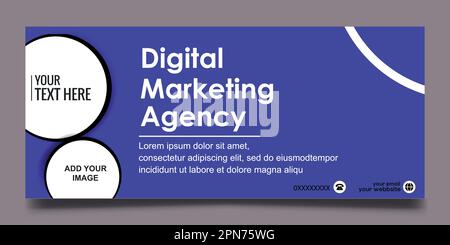 modelli di design per banner sui social media. Banner di marketing per i media digitali. Illustrazione Vettoriale