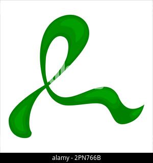 Donazione di organi e consapevolezza del cancro al fegato nastro verde Illustrazione Vettoriale