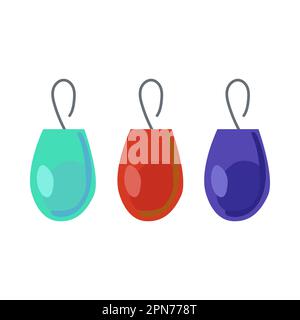 Illustrazione del vettore del filo per ago colorato. Illustrazione Vettoriale