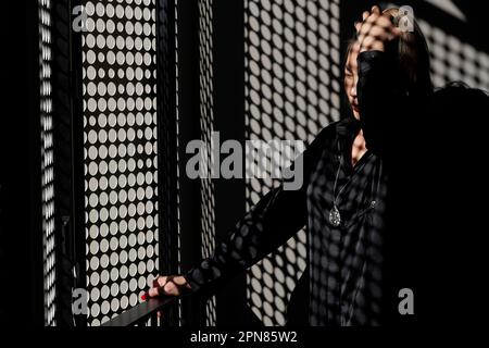 Ritratto di una donna triste, moody o depressa. Foto Stock