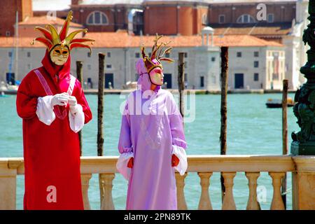 Artisti di strada a Venezia, città metropolitana di Venezia, regione Veneto, Italia, Europa Foto Stock